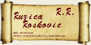 Ružica Rošković vizit kartica